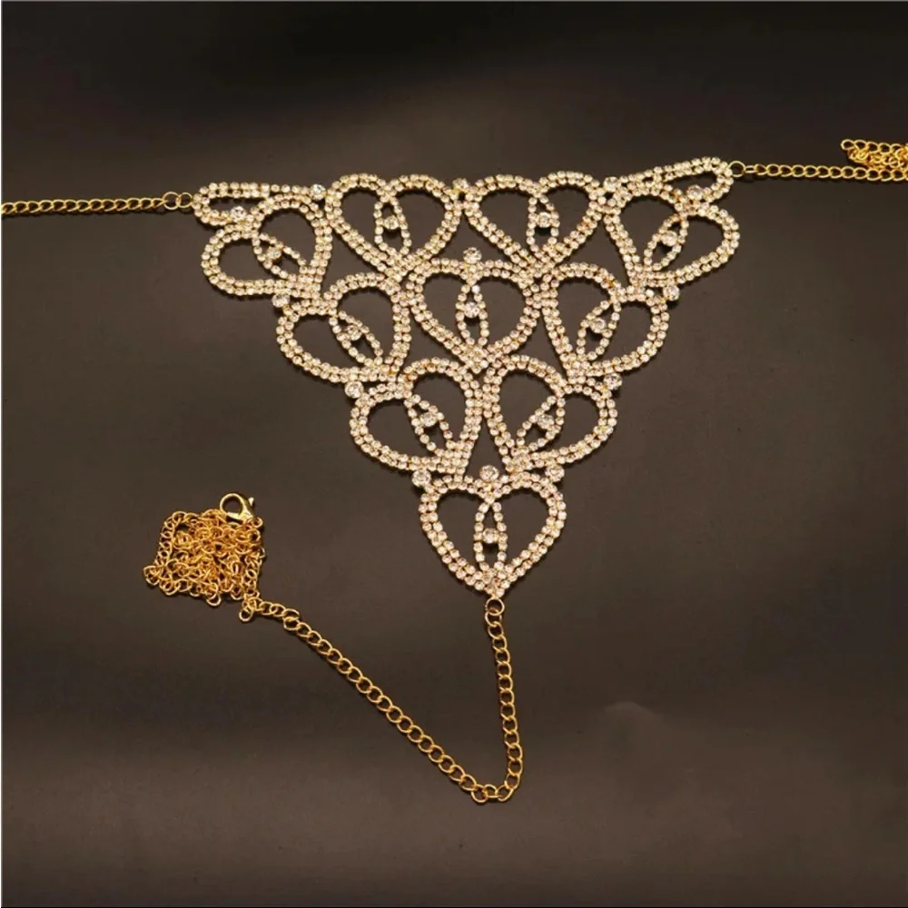 (Last 1) Boho Rhinestone body bra and thong body jewelry - Picture 8 of 10